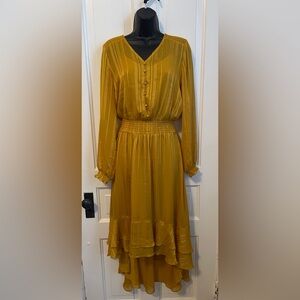 Golden Nanette Lapore High Low midi Dress
